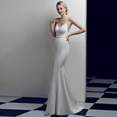 Sexy Hight Slit Spaghetti Strap Evening Gown - FashionByTeresa